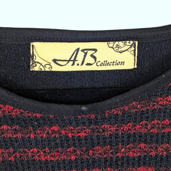 V. A.B. Collection Striped Poncho - Picture 7 of 7